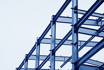 abstract image of building framework against the sky - before walls and floors are added